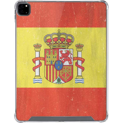 Spain Flag Distressed iPad Pro 12.9in (2020) Clear Case